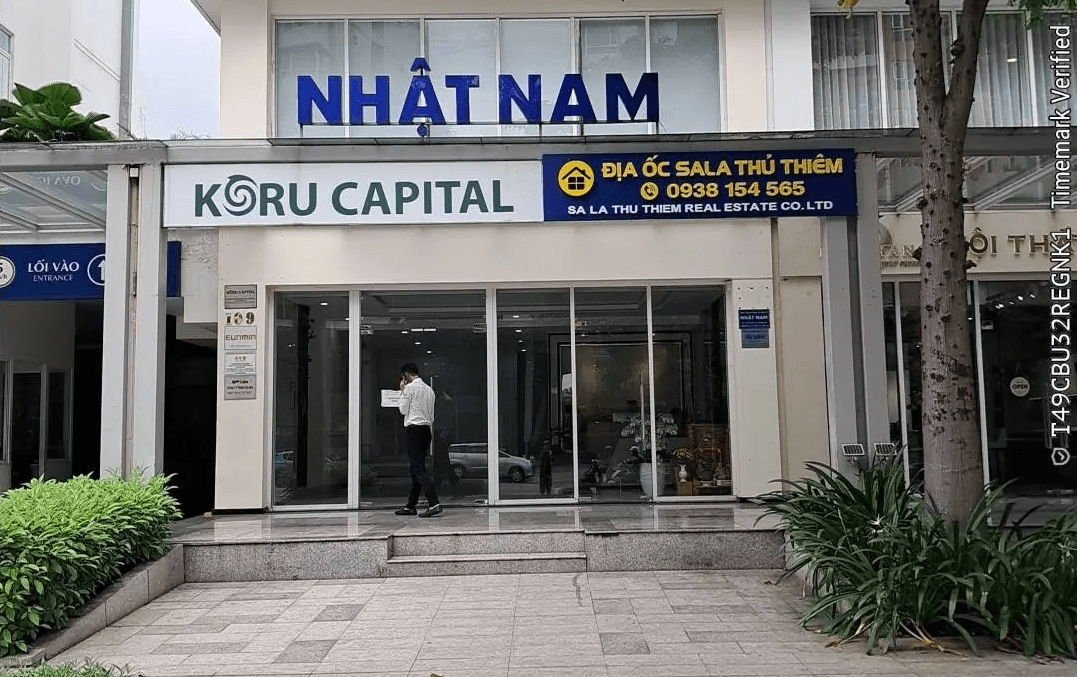 Văn phòng của công ty môi giới Địa Ốc Sala Thủ Thiêm tại trục đường Nguyễn Cơ Thạch