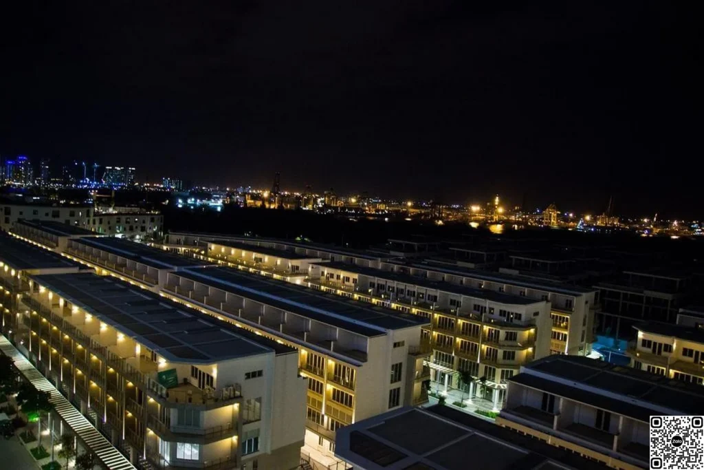 Blick từ trên cao của dãy nhà phố sala đại quang minh, cho thấy quy hoạch đồng bộ và tầm nhìn đắt giá về phía trung tâm Quận 1.