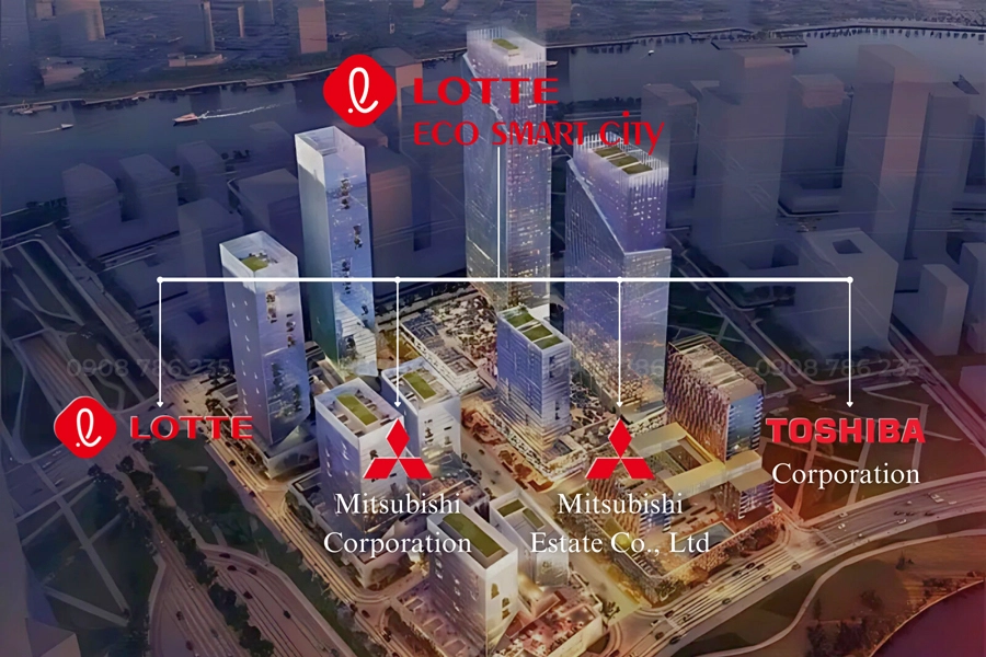 Chủ đầu tư dự án Lotte Eco Smart City Thủ Thiêm gồm Lotte, Mitsubishi, Toshiba