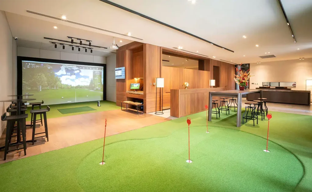 Phòng tập golf mô phỏng trong nhà – tiện ích wellness cao cấp tại khu đô thị Thủ Thiêm