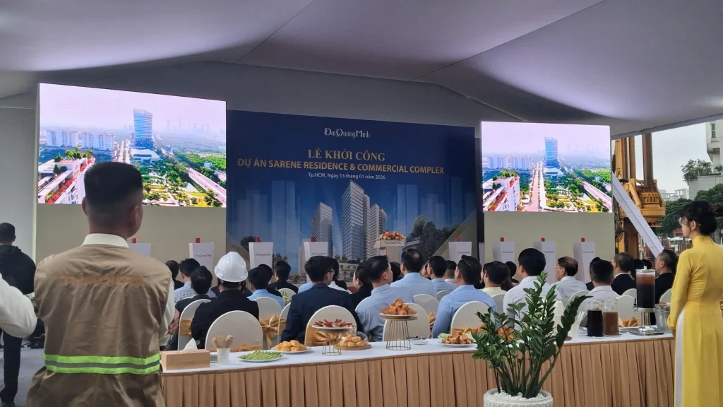 Lễ khởi công dự án Sarene Residence & Commercial Complex tại khu đô thị Sala Thủ Thiêm do Đại Quang Minh phát triển đánh dấu sự kiện tái khởi động khu đô thị Sala