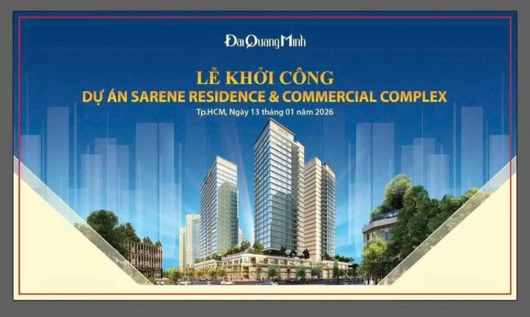 Phối cảnh dự án Sarene Residence & Commercial Complex tại khu đô thị Sala Thủ Thiêm của Đại Quang Minh, đánh dấu sự tái khởi động khu Sala