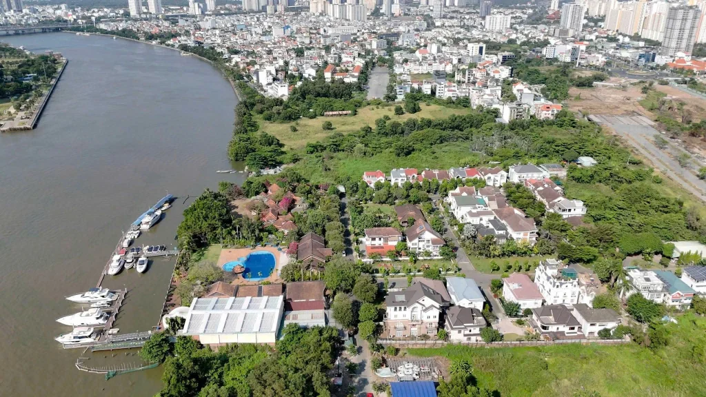 Toàn cảnh khu Lan Anh Village Thủ Thiêm ven sông giữa lõi đô thị phát triển