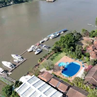 Bến du thuyền và hồ bơi nội khu biệt thự Lan Anh Village Thủ Thiêm ven sông Sài Gòn