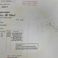 Sổ đỏ quyền sử dụng đất tại Phường Phú Hữu Quận 9 diện tích 1415m2